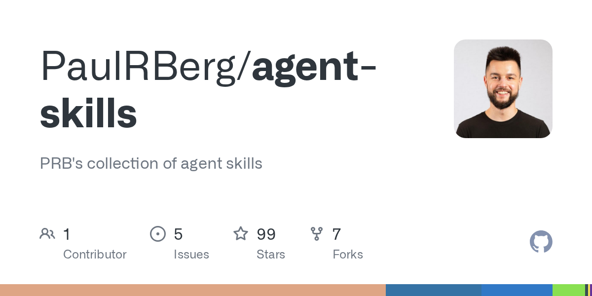 PRB's collection of agent skills. Contribute to PaulRBerg/agent-skills development by creating an account on GitHub.